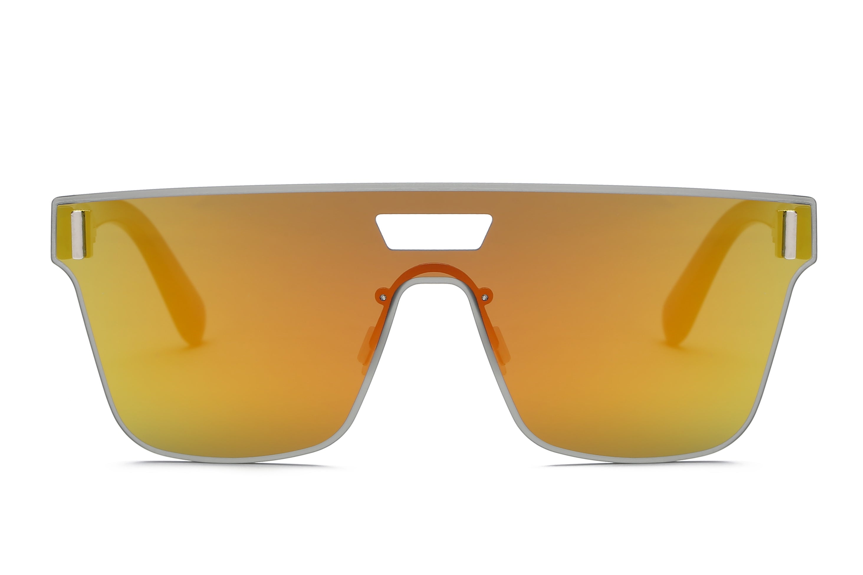 S2075 - Unisex Retro Square Mirrored Sunglasses Assorted/Mixed