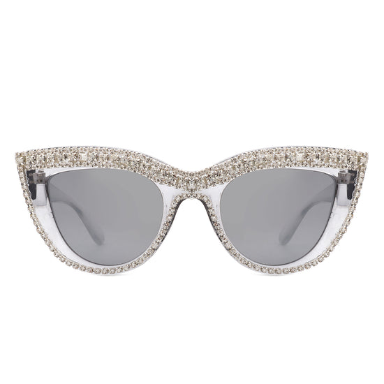 M10918 Glitter Fashion Cat Eye Wholesale Sunglasses - Frontier Fashion, Inc.