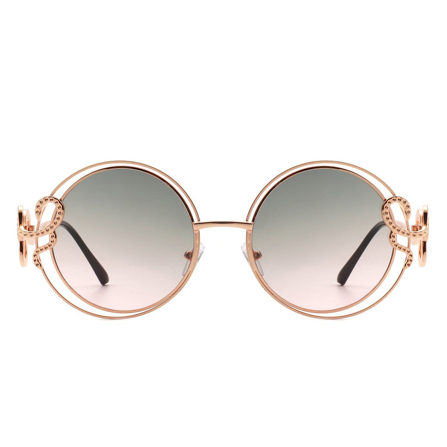 Fashion Vintage Oversized Round Sunglasses Trendy Retro Oval Sun Glass –  Jollynova