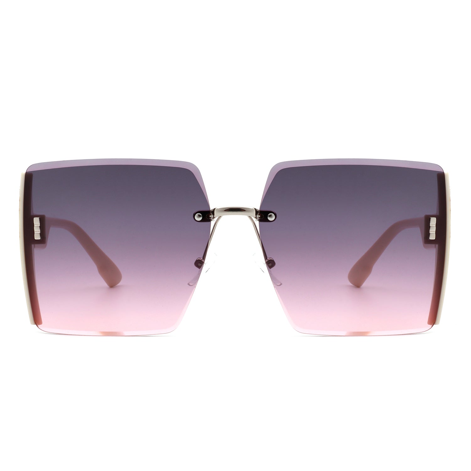 HW2029 - Square Oversize Half Frame FASHION Women SUNGLASSES