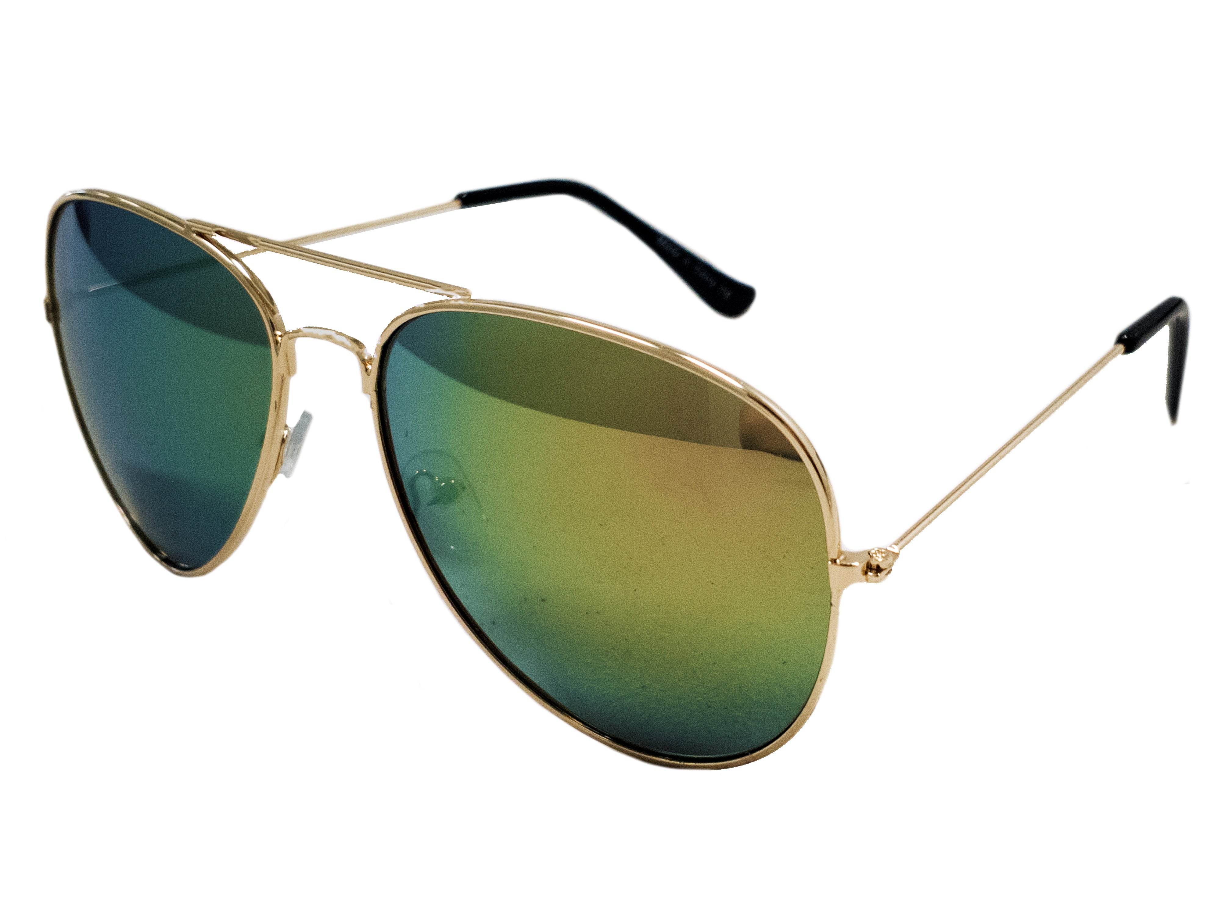 S1011 - Classic Aviator Fashion Sunglasses GOLD/PinkGreen
