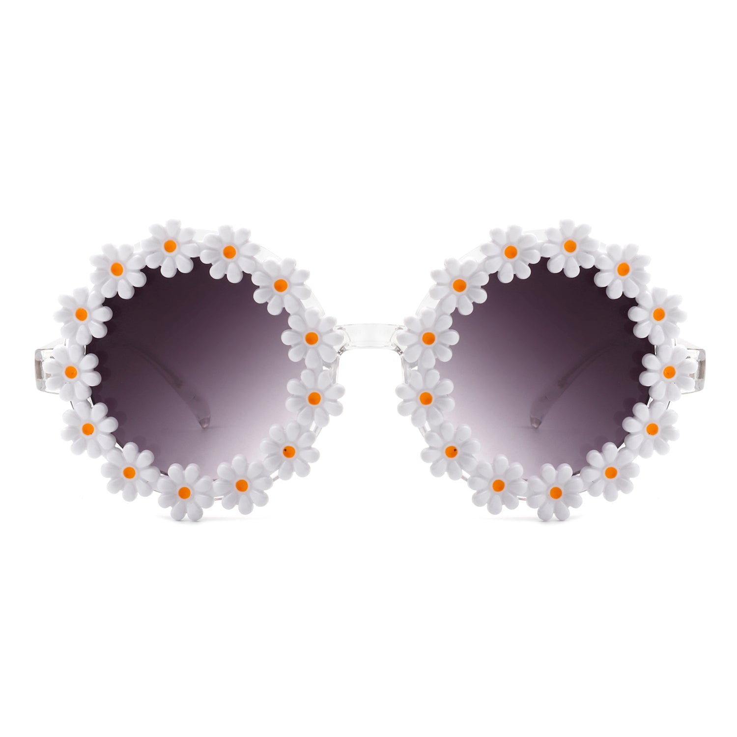 HS1095 - Round Daisy FLOWER Shape Circle Party Floral Women Sunglasses