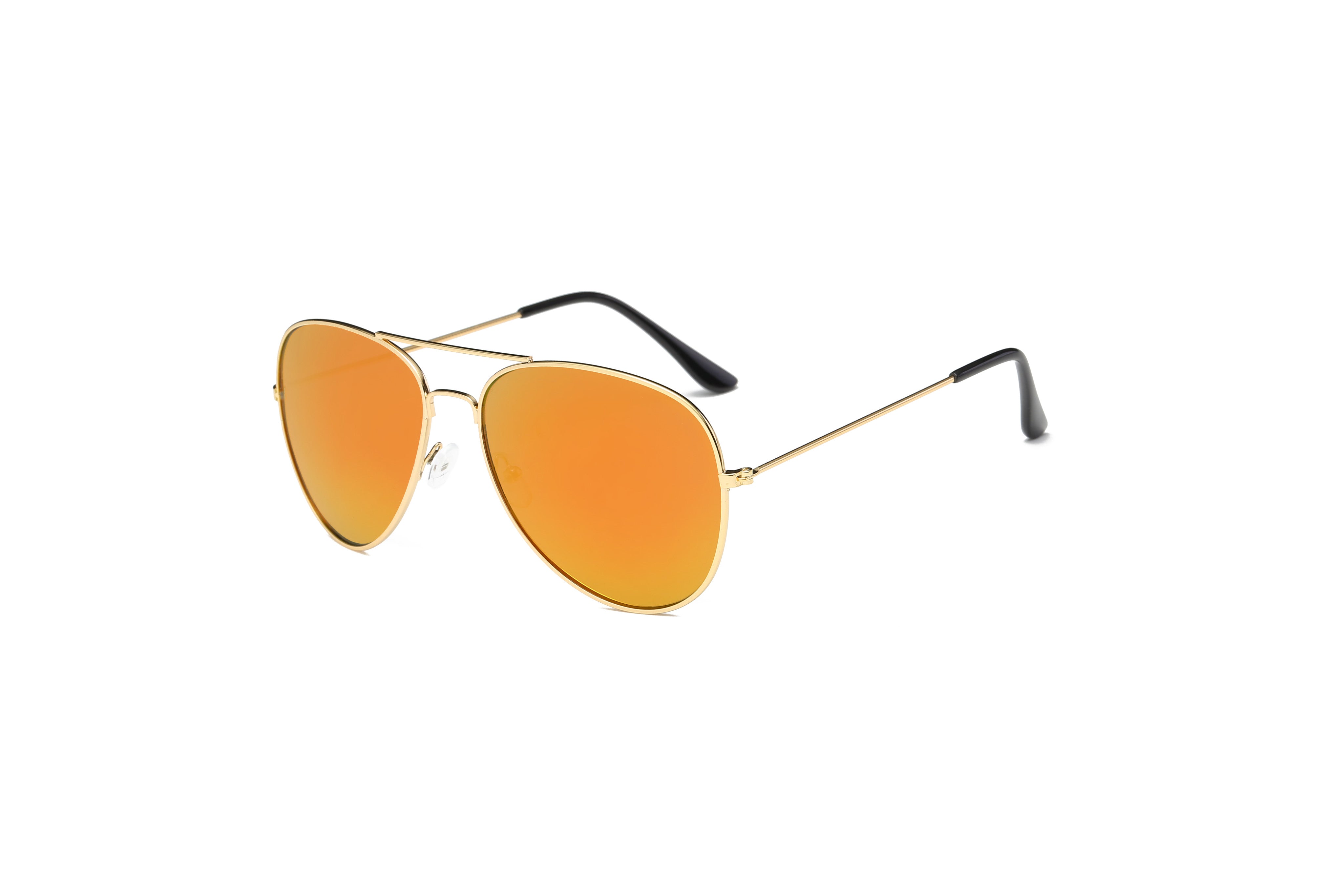 S1011 - Classic Aviator Fashion Sunglasses GOLD/Orange