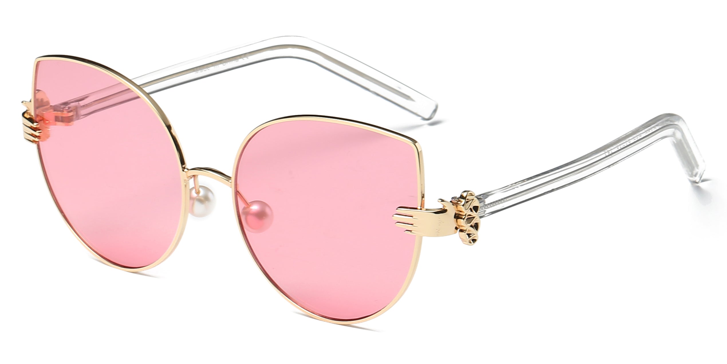 S2042 - Women Metal FRAME Cat Eye sunglasses Pink