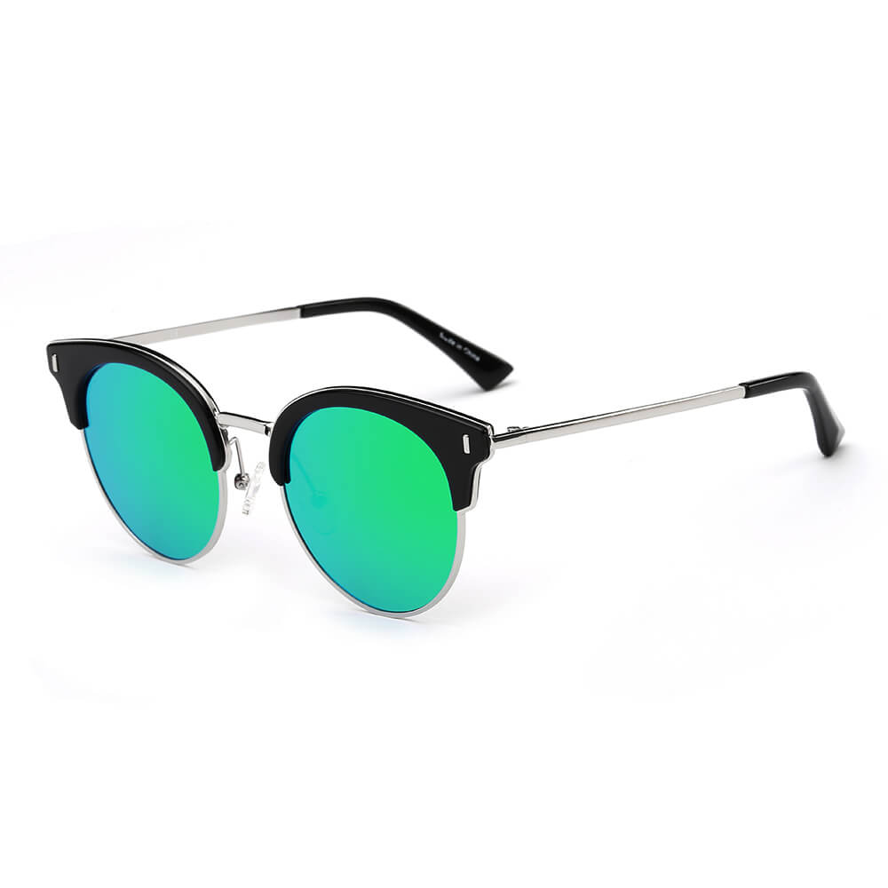 Women Retro Cat Eye Oversize Thick Frame Vintage UV400 Fashion Sunglasses by IRIS FASHION SUNGLASSES