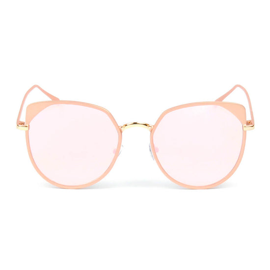 Women's Premium Mirrored Flat Lens Cat Eye Sunglasses | zeroUV