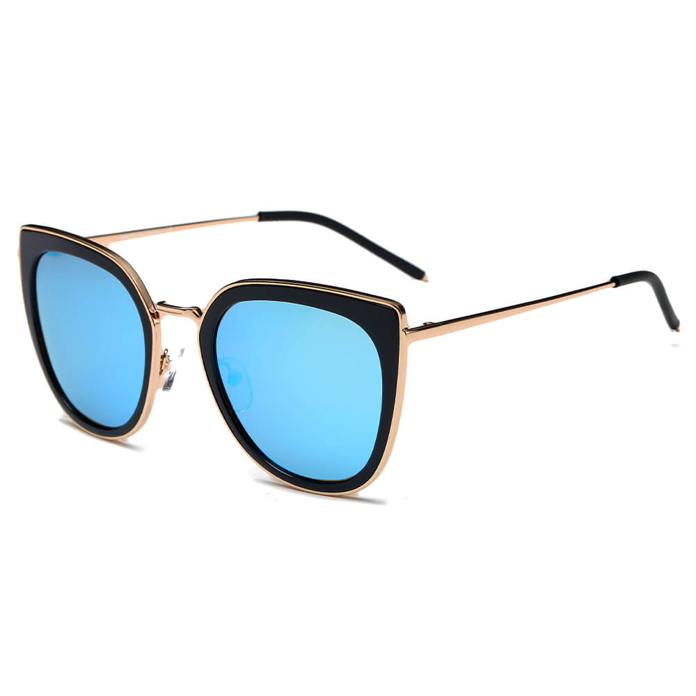 CA11 - Women Polarized Cat Eye Sunglasses Sky-Blue