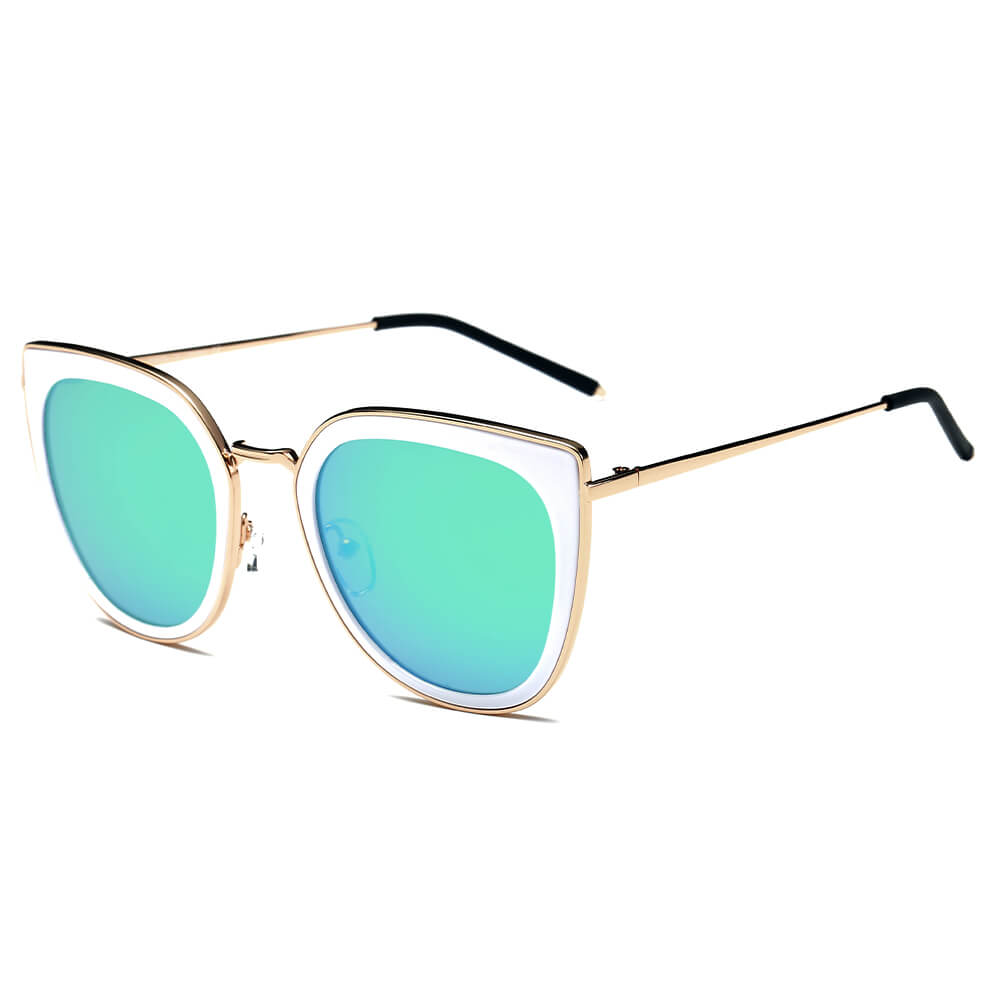 CA11 - Women POLARIZED Cat Eye SUNGLASSES Green