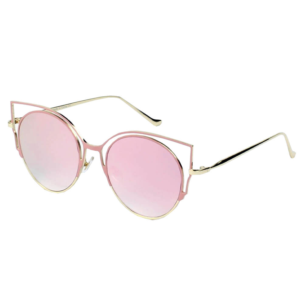 A20 Women's Signature Cut-Out Round Cat Eye Sunglasses - Iris Fashion Inc.