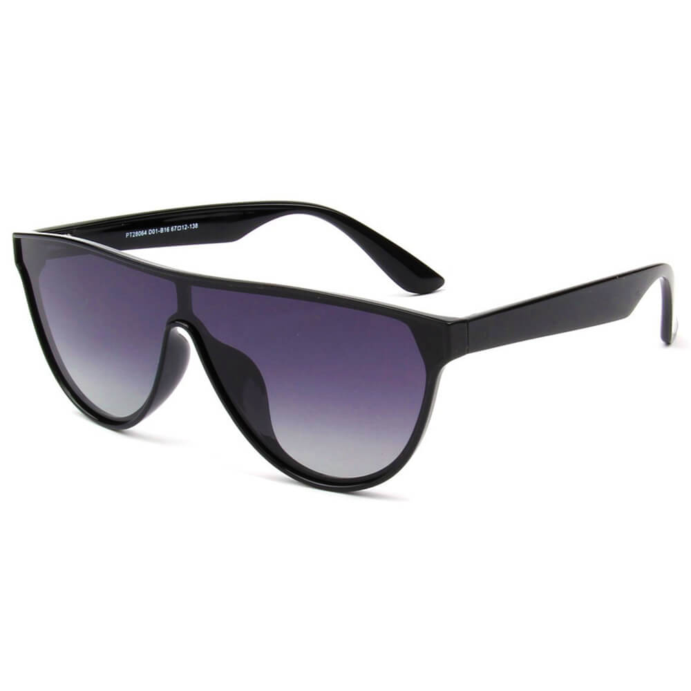 SHIVEDA-PT28064 - Round Retro Polarized FASHION SUNGLASSES Black