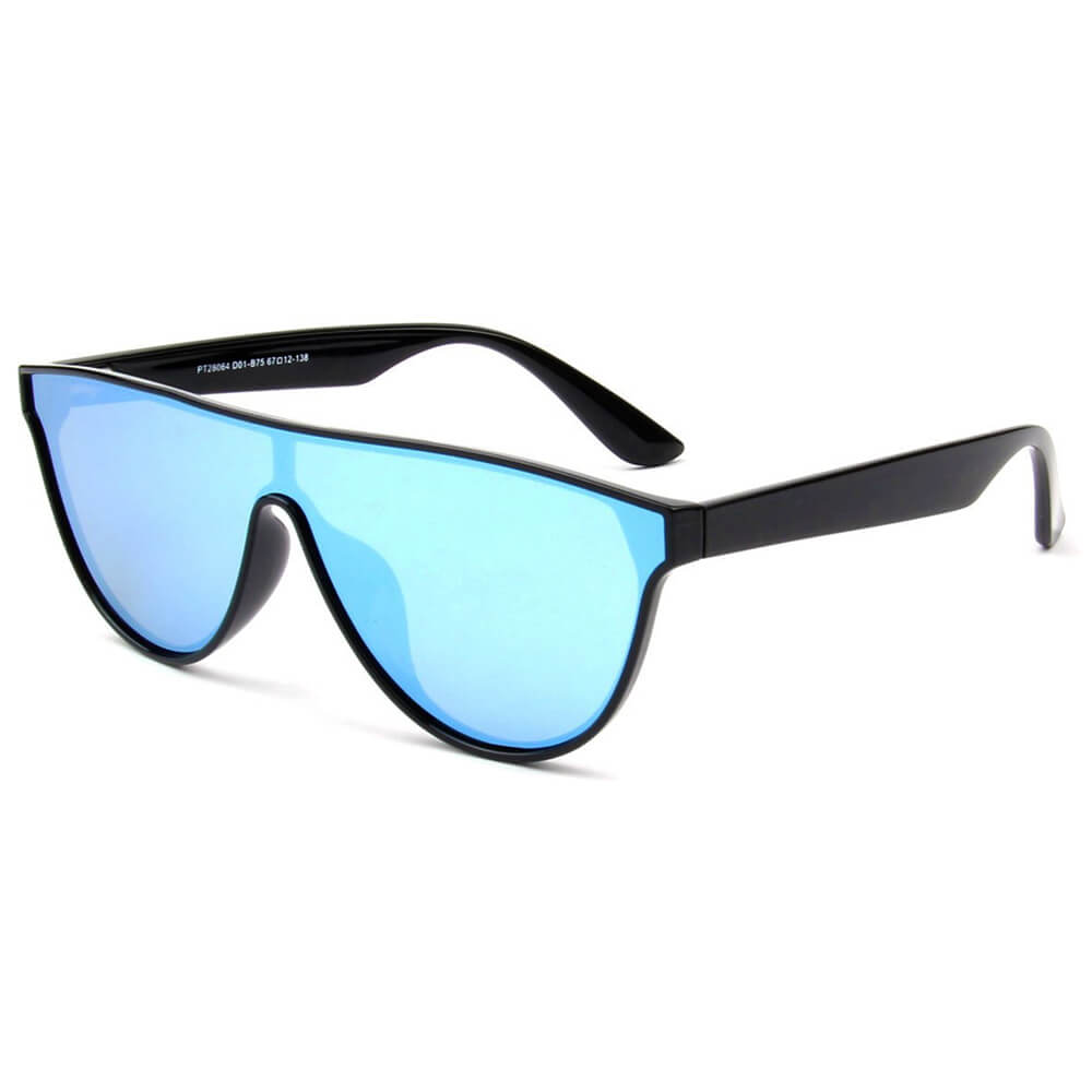 SHIVEDA-PT28064 - Round Retro Polarized Fashion Sunglasses Blue