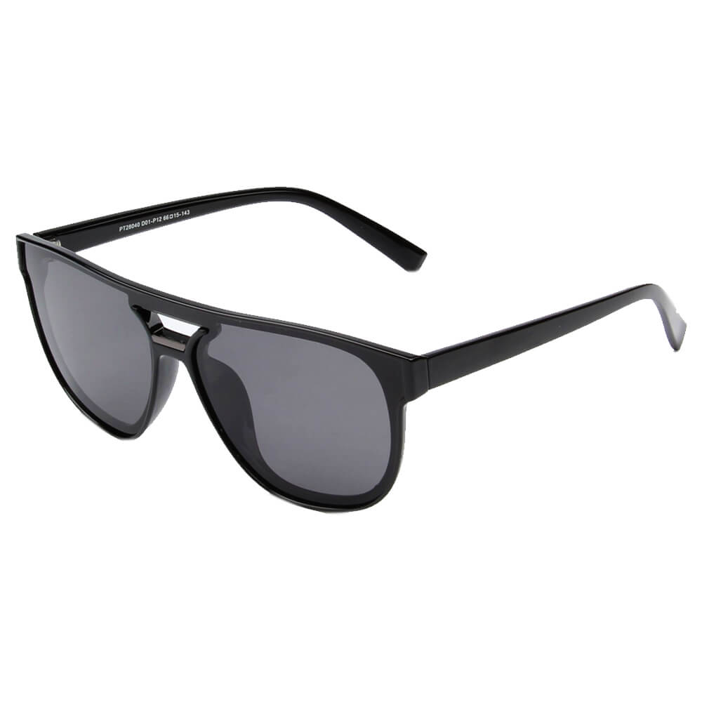 SHIVEDA-PT28040 - Classic Round Polarized Fashion Sunglasses Matte Black