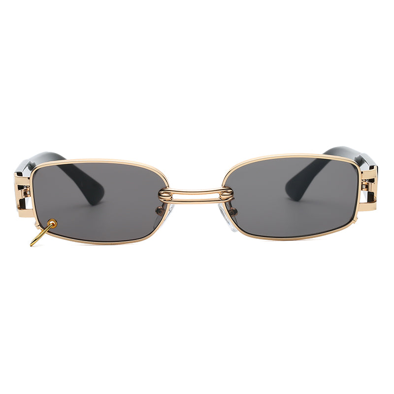 H1020 - Retro Metal Vintage Rectangle Fashion Sunglasses