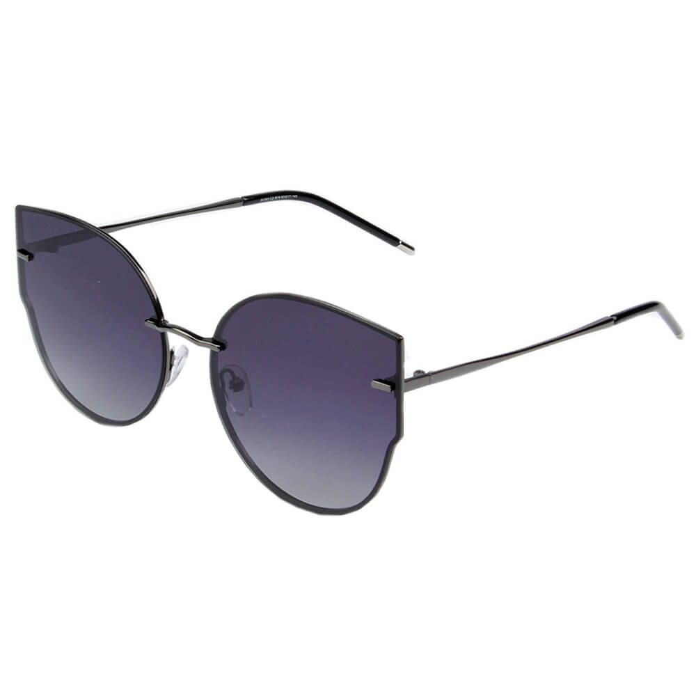 SHIVEDA-PJ703 - Women Polarized Round Cat Eye SUNGLASSES Gradient Purple