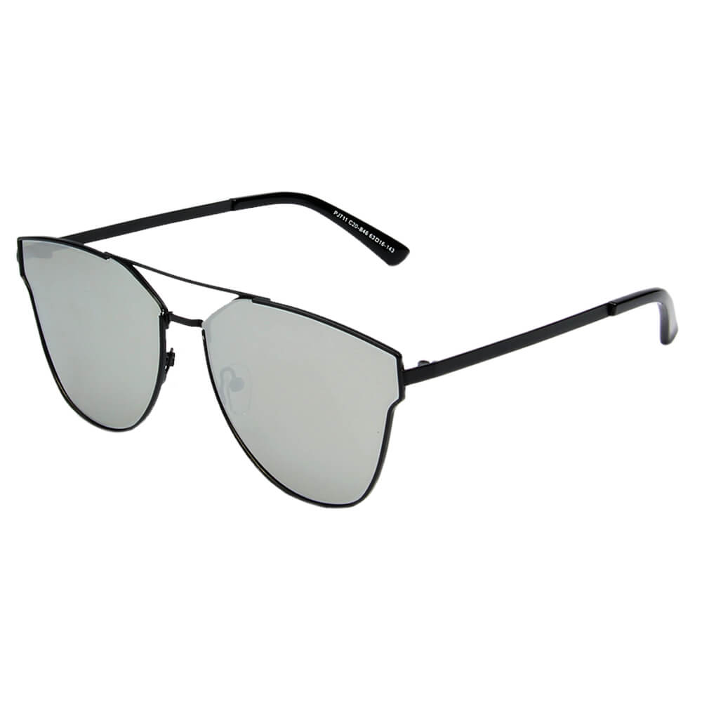 SHIVEDA-PJ711 - Classic Polarized Round Cat Eye Women FASHION SUNGLASSES Grey