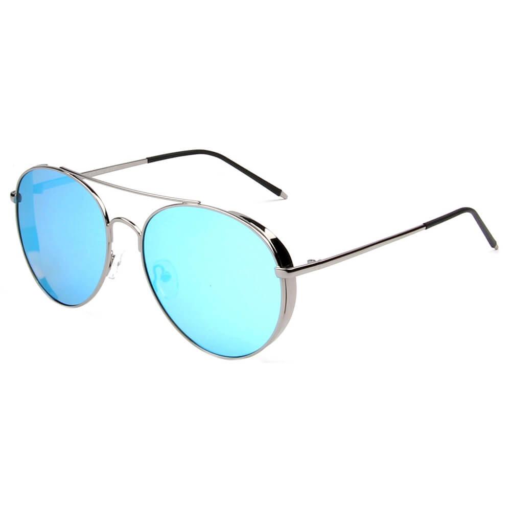 PJ721 - Classic Polarized Pilot Fashion Aviator Sunglasses Blue