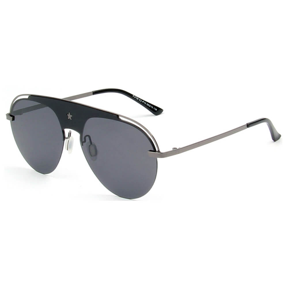 SHIVEDA-PJ738 - POLARIZED Classic Aviator Fashion SUNGLASSES Gunmetal