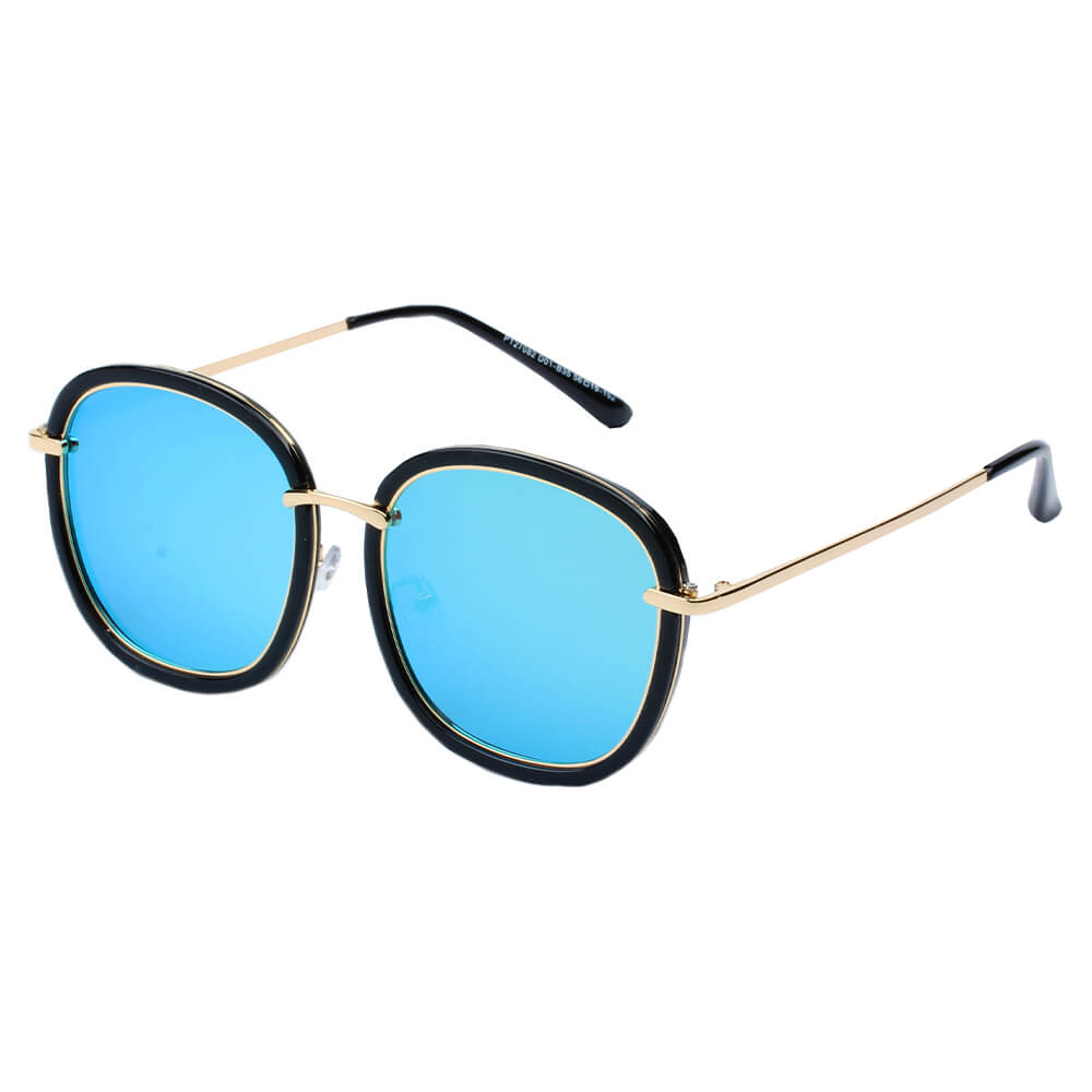 SHIVEDA-PT27082 - Oversize Round Polarized Women FASHION SUNGLASSES Blue