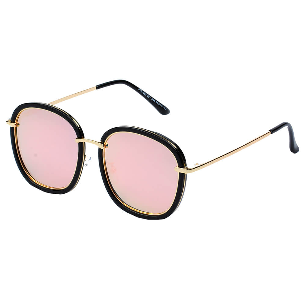 SHIVEDA-PT27082 - Oversize Round POLARIZED Women Fashion SUNGLASSES Pink