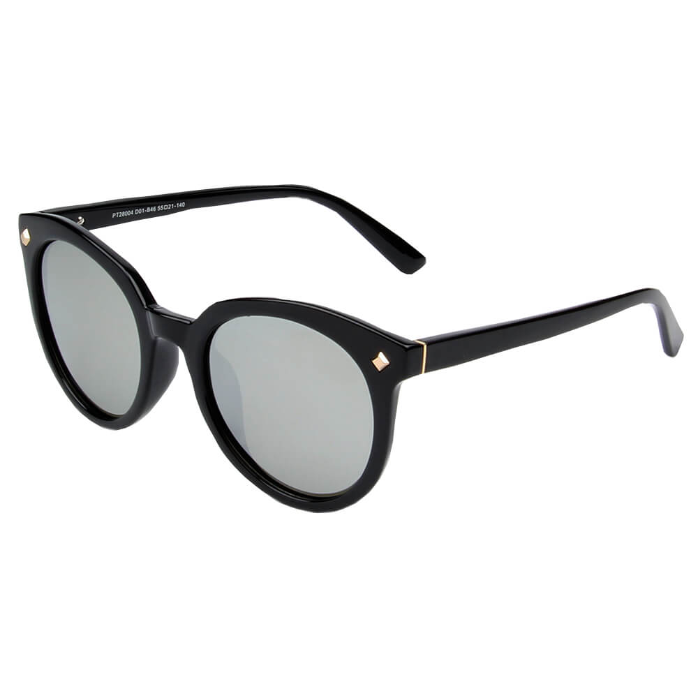 SHIVEDA-PT28004 - Round Classic Retro Polarized Sunglasses Grey