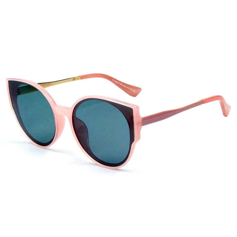 SHIVEDA-PT28059 - Women Round Cat Eye Polarized Sunglasses Pink