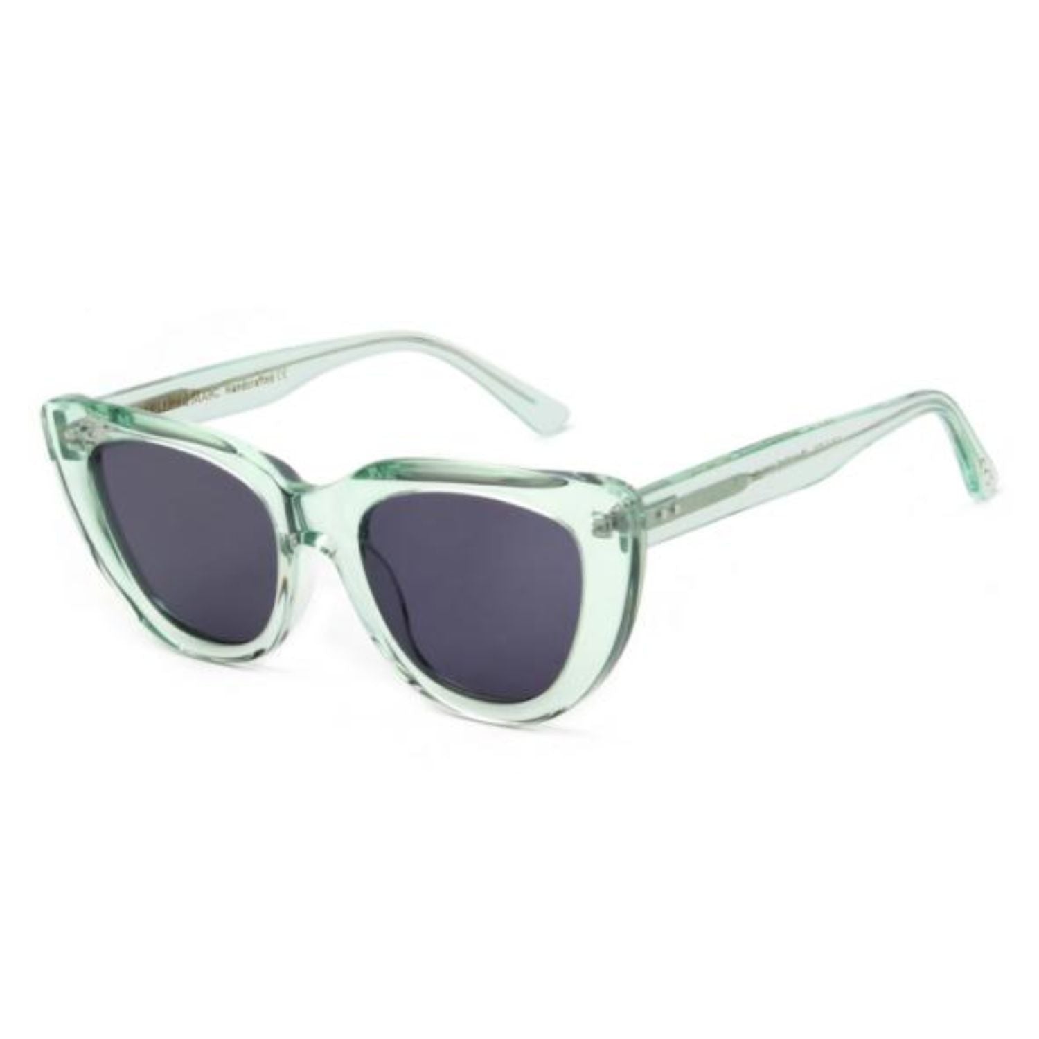 SA1 - Women Cat Eye Fashion Designer SUNGLASSES Clear Green