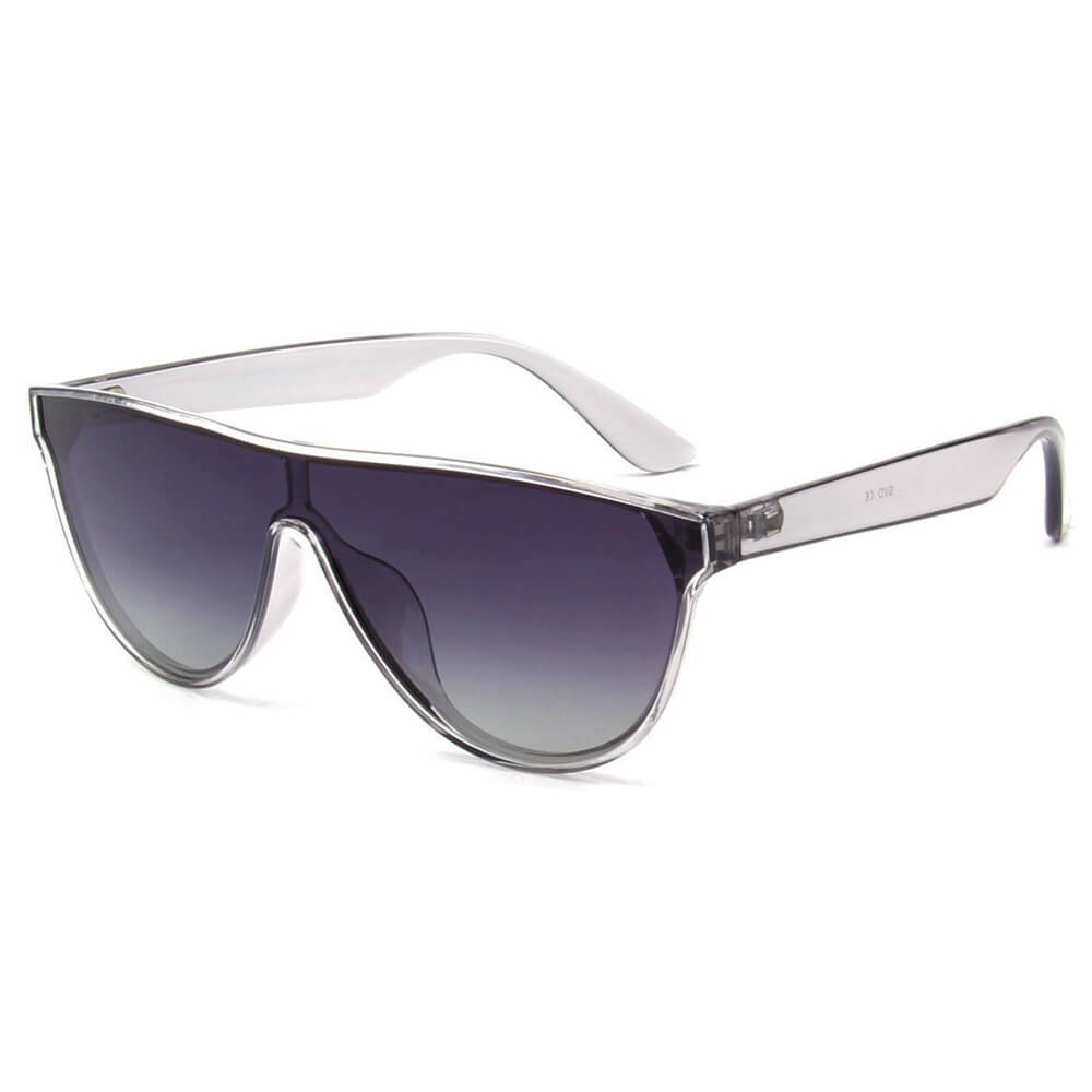 SHIVEDA-PT28064 - Round Retro Polarized Fashion Sunglasses Clear Grey