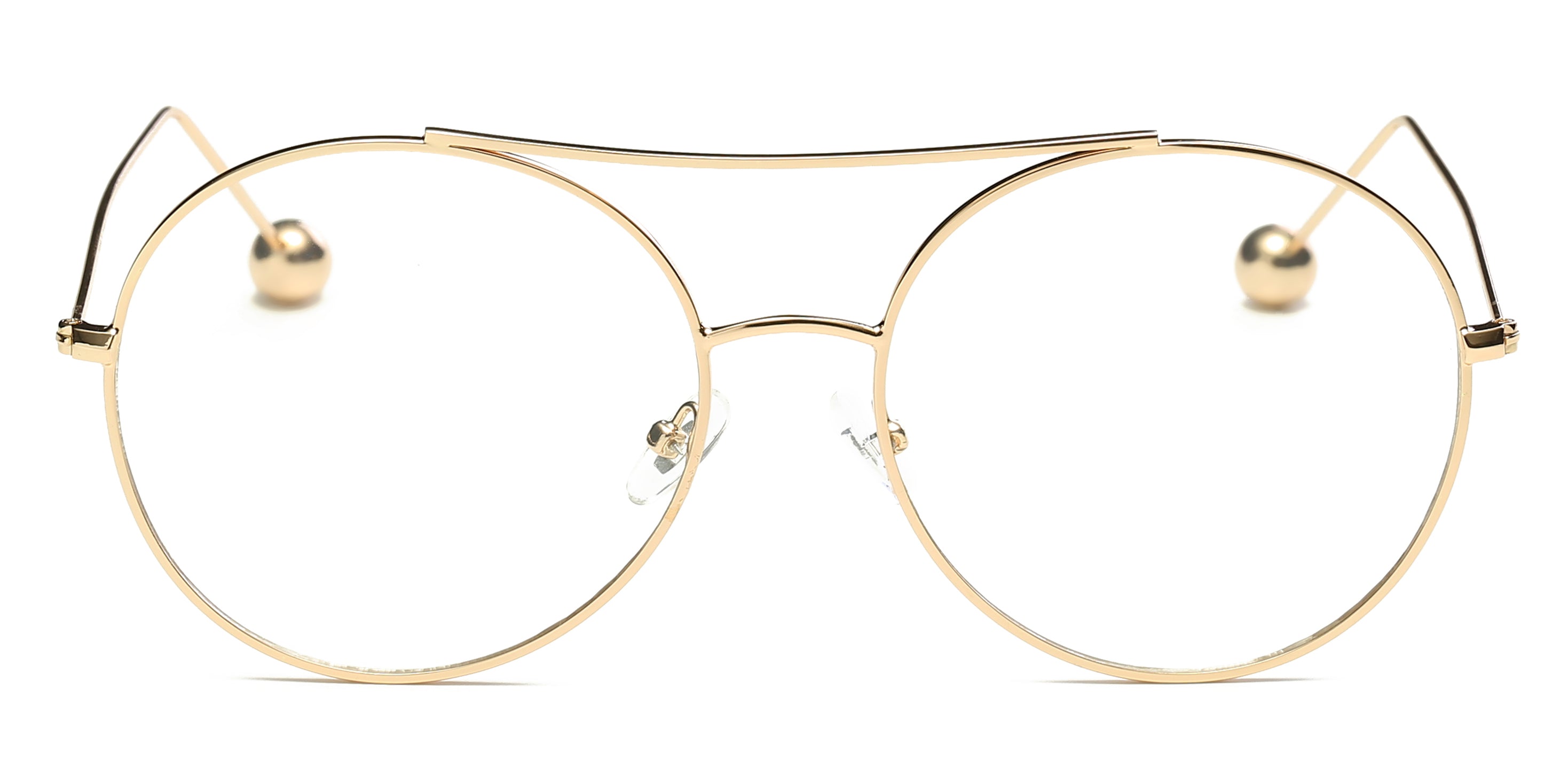 S1016 - Classic Circle Round Blue Light Blocker Fashion Glasses GOLD