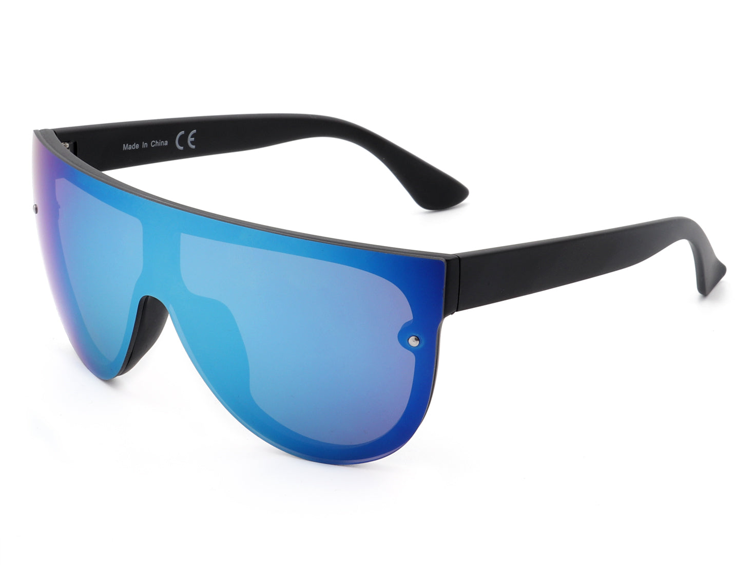 S1055 - Oversize Mirrored Aviator Sunglasses Blue