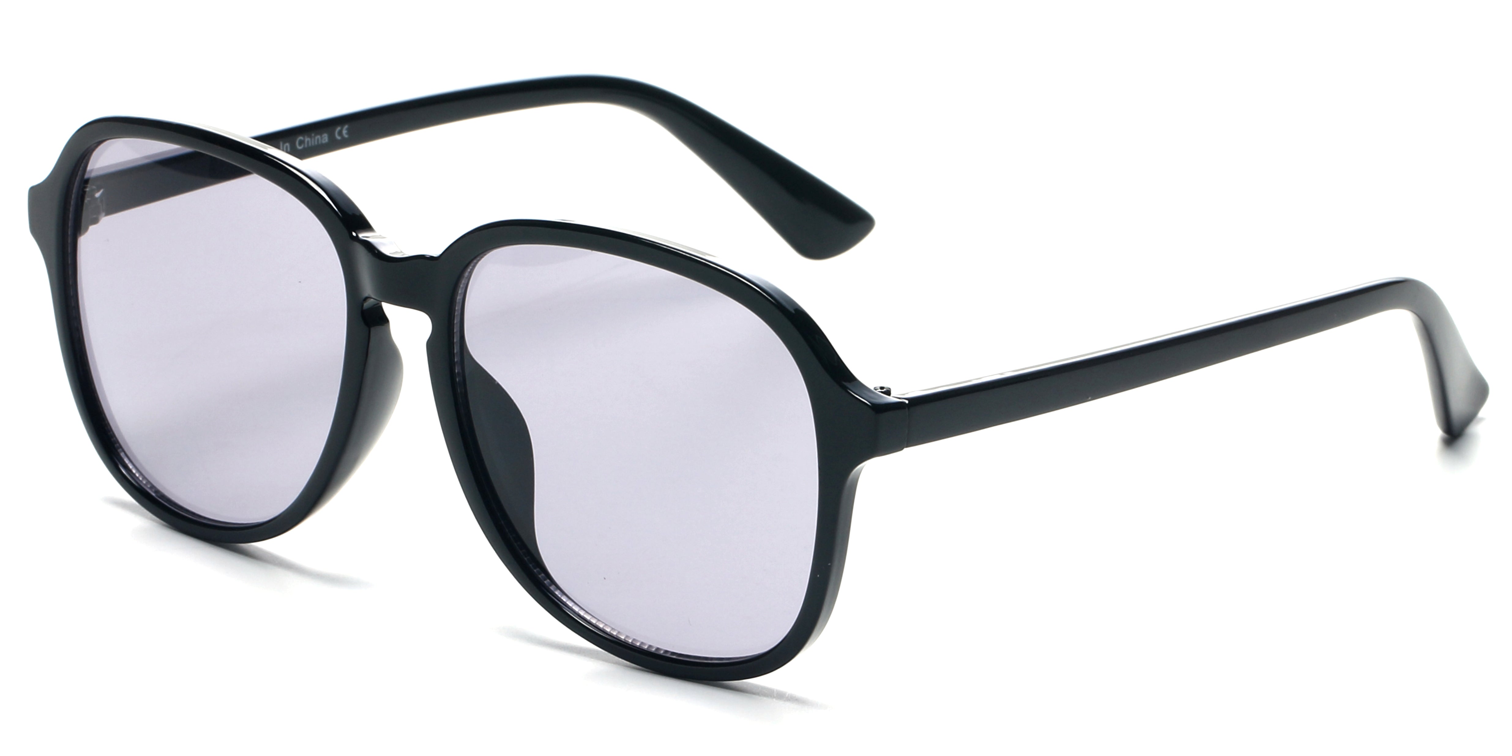 S1109 - Round Tinted Oversized Women FASHION SUNGLASSES Black