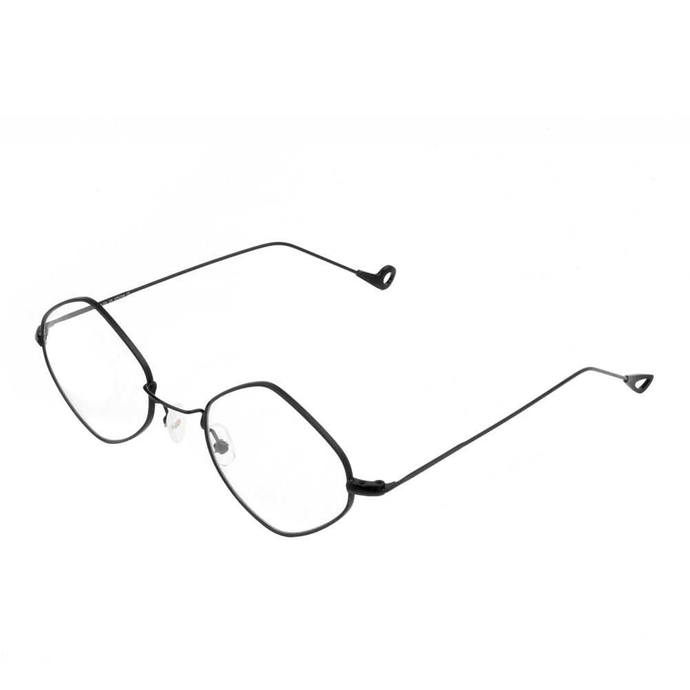 S2020 - Slim DIAMOND Shape Fashion Sunglasses Black Frame - Clear Lens