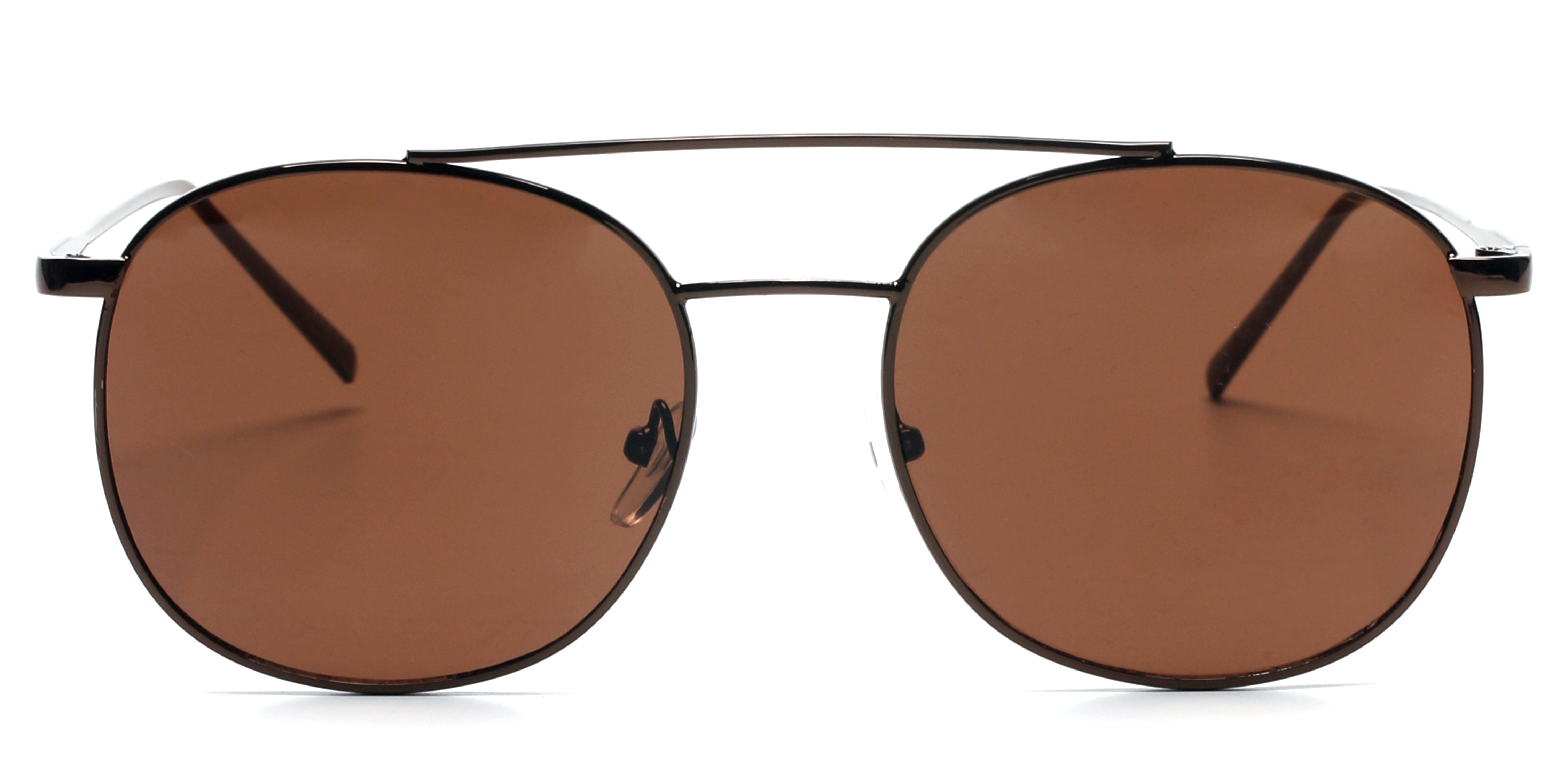 Brow Aviator Sunglasses In Brown