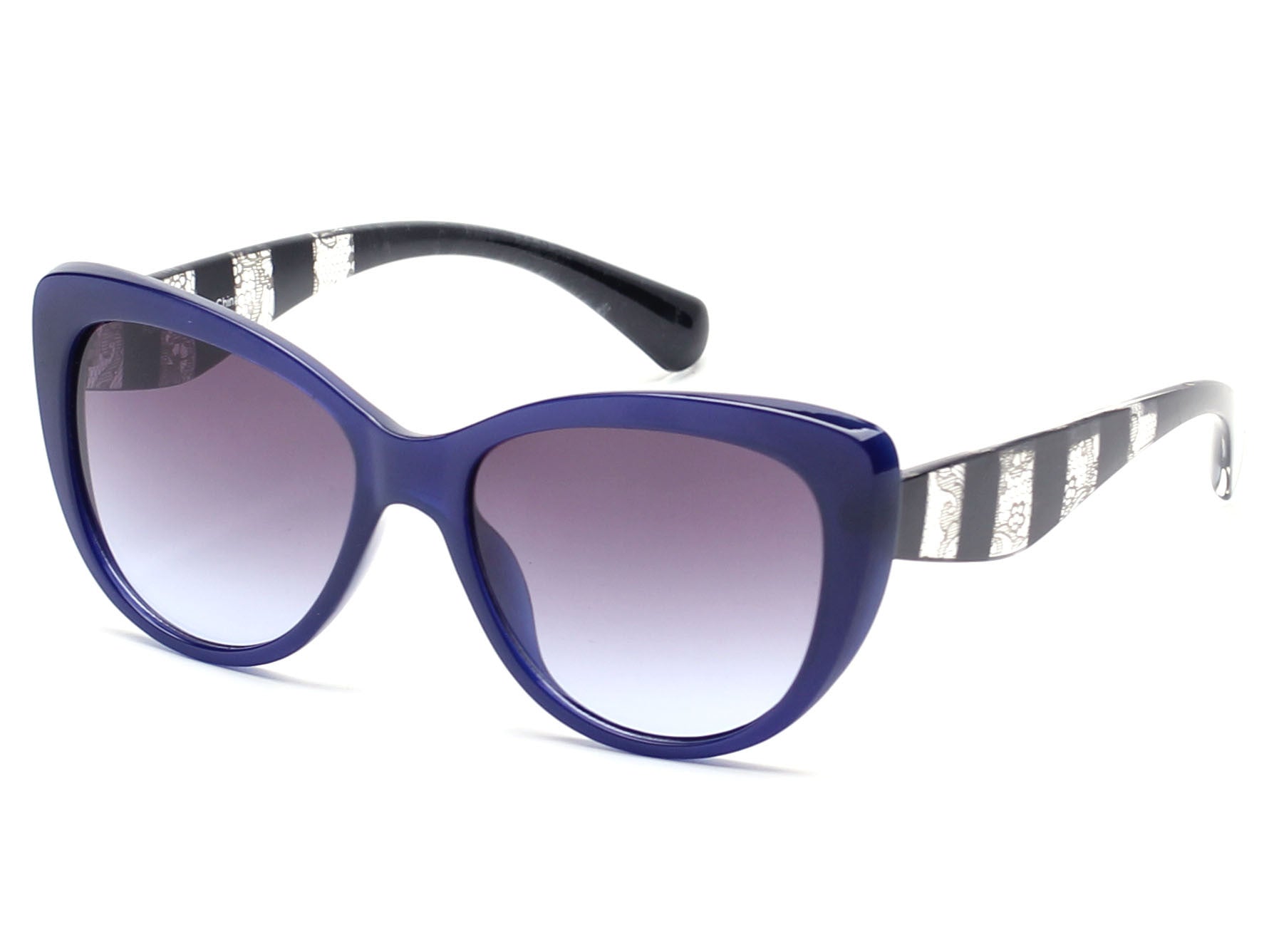 E26 - Deluxe Bold PILLOW Frame Cat Eye Sunglasses Purple/Zebra - Purple Smoke