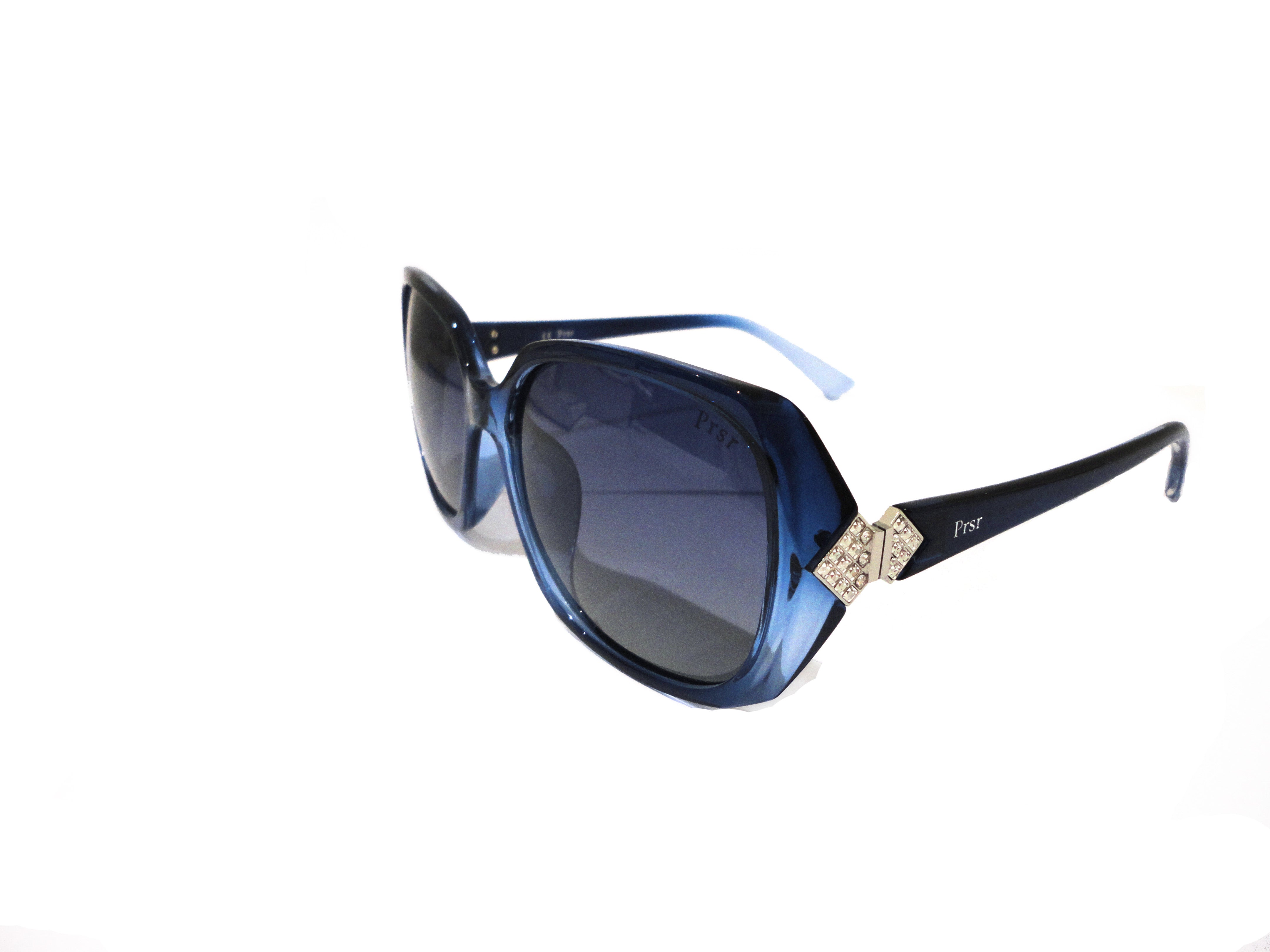 PRSR T60101 - Women Oversize Fashion SUNGLASSES Black/Blue