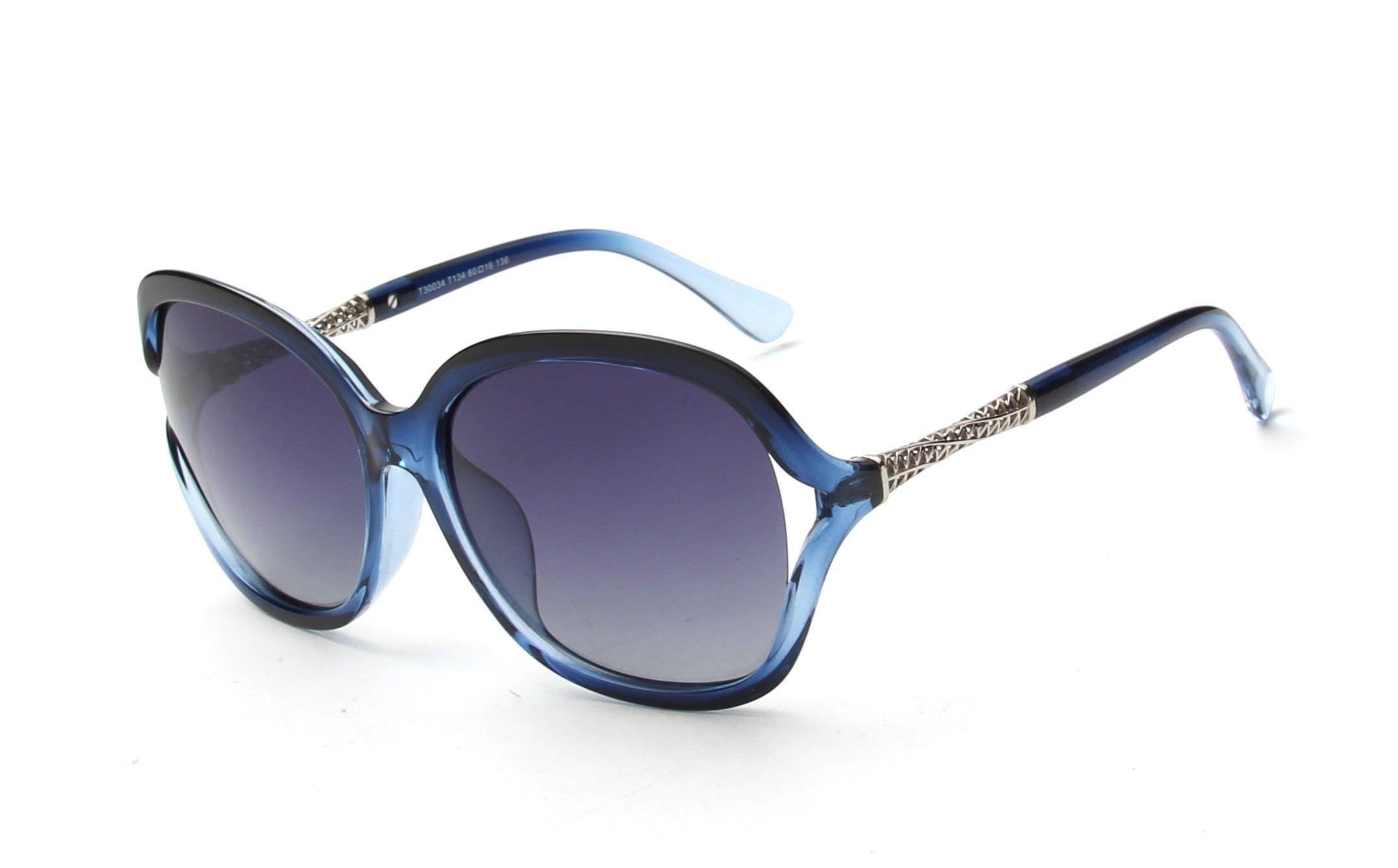 LAT-T30034 - Women Polarized Oversize FASHION SUNGLASSES Navy Blue