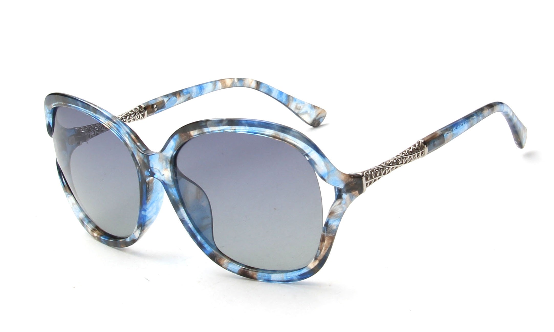 LAT-T30034 - Women POLARIZED Oversize Fashion SUNGLASSES Light Blue