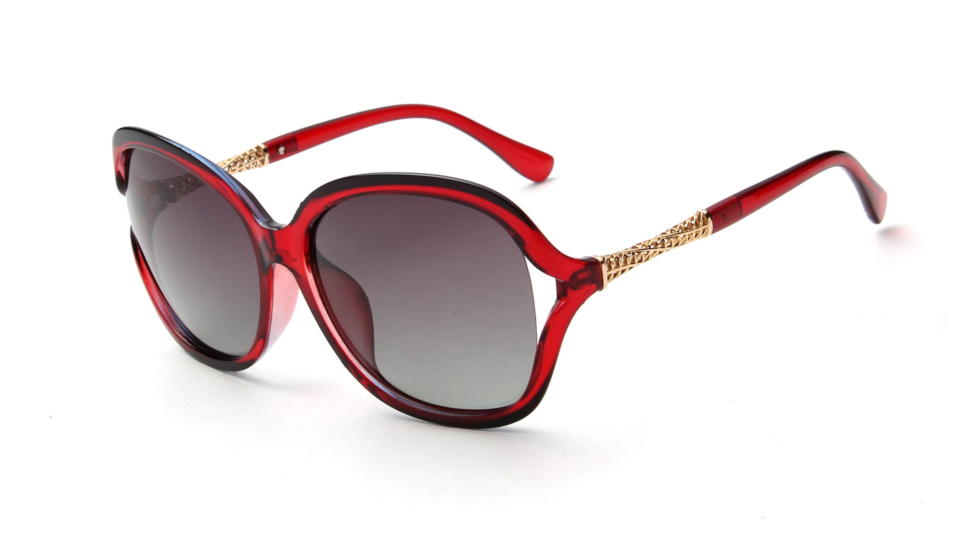LAT-T30034 - Women Polarized Oversize Fashion Sunglasses Red