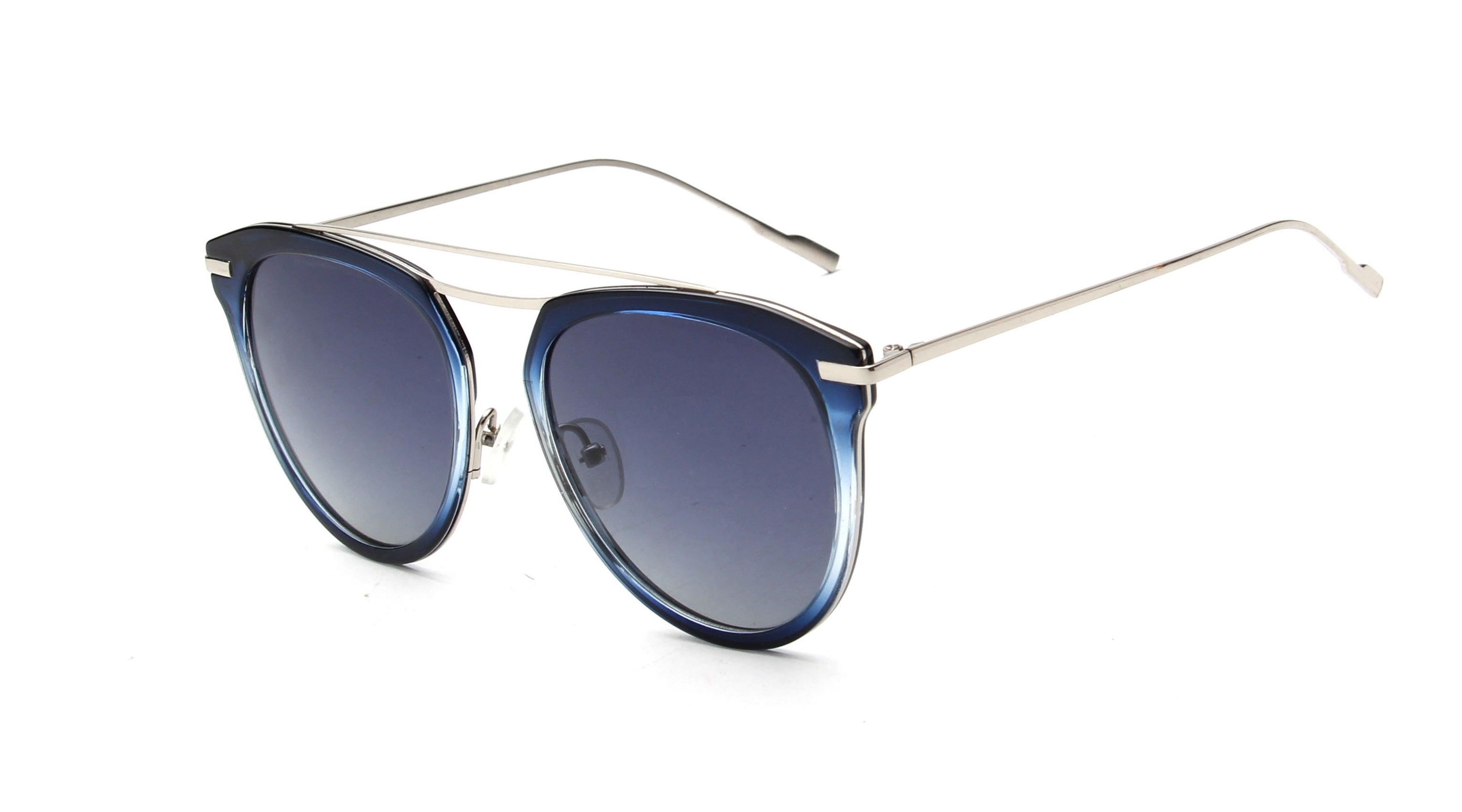 LAT-T30039 - Women Polarized Round Cat Eye Sunglasses Blue