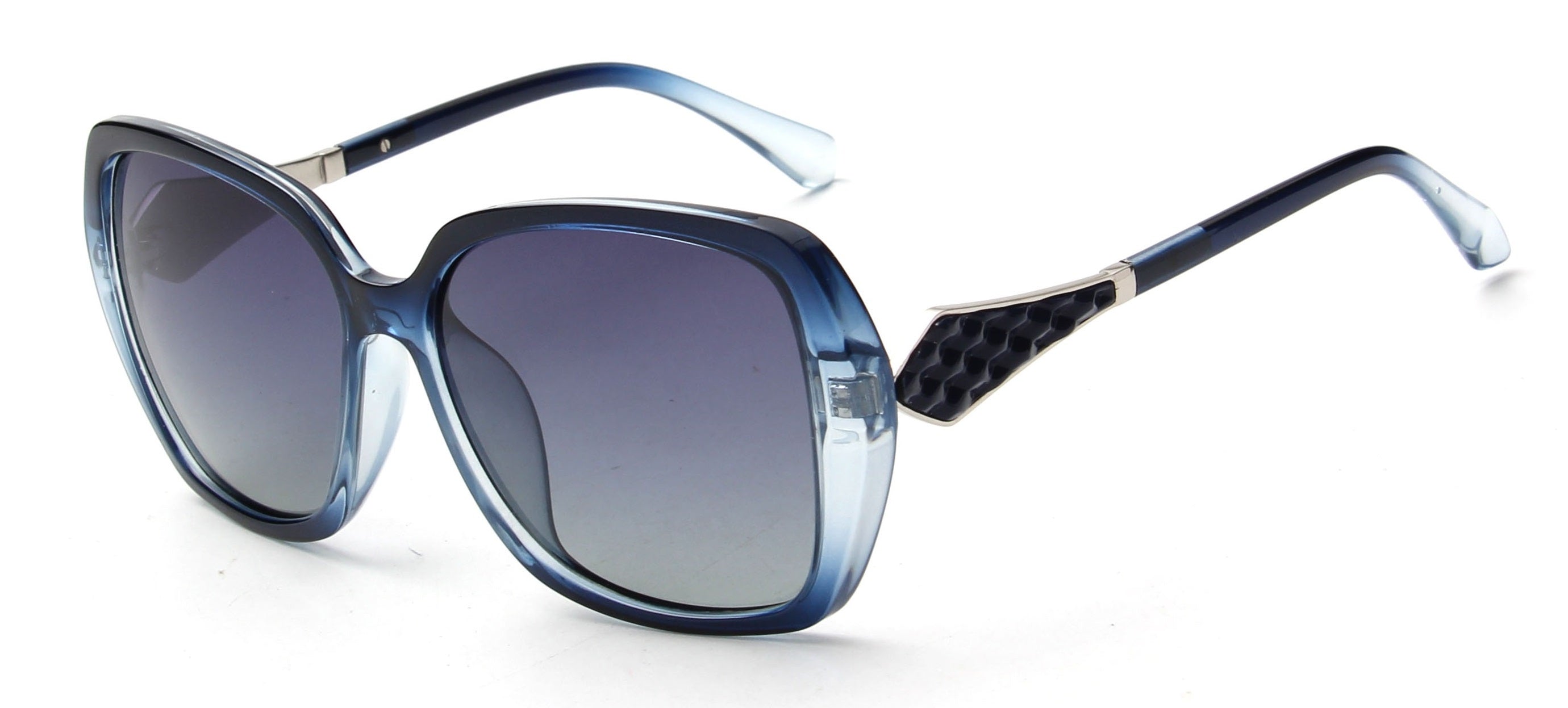 LAT-T30050 - Women Square Oversize Polarized SUNGLASSES Blue