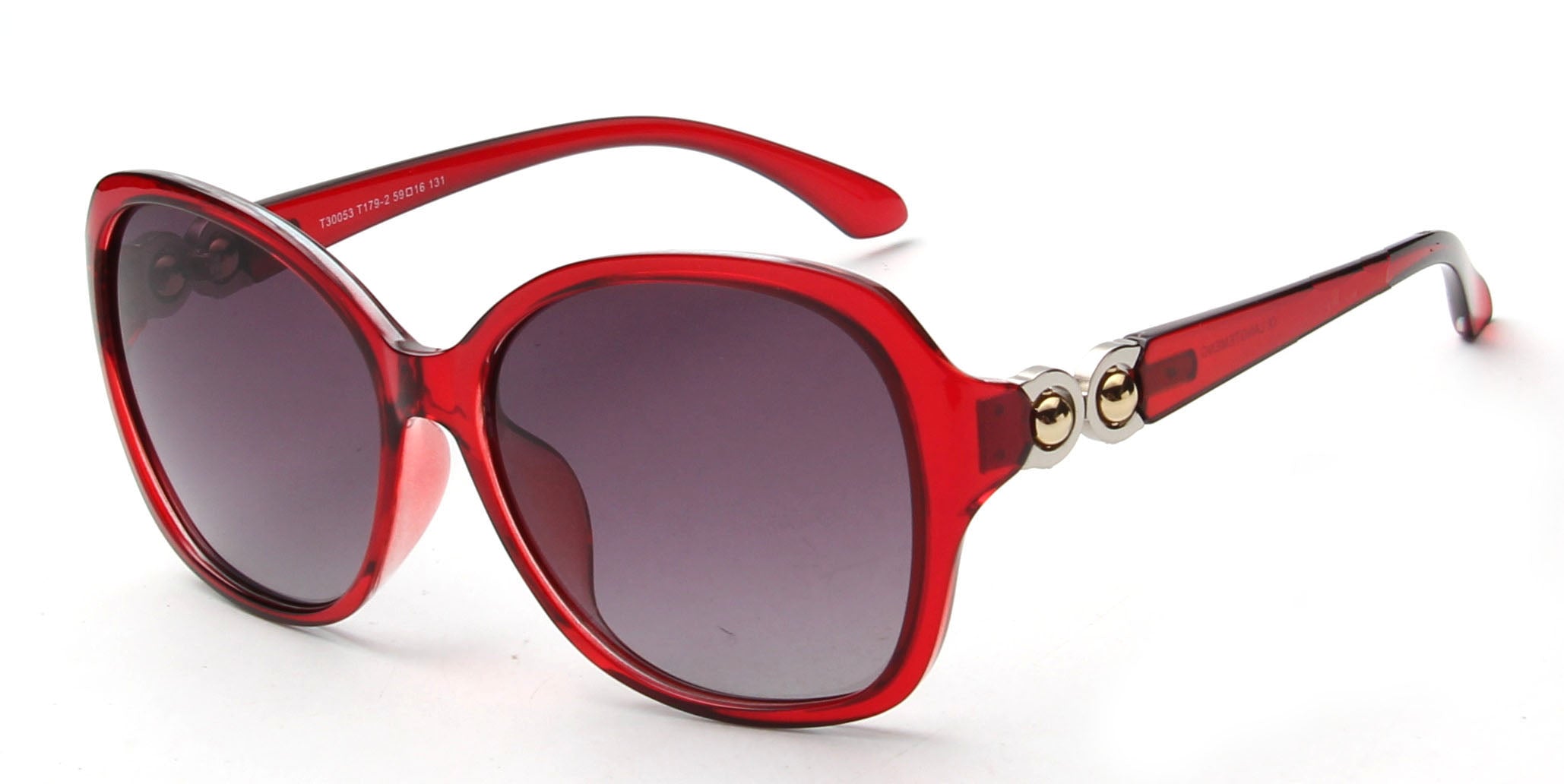 LAT-T30053 - Women Polarized Oversize SUNGLASSES Red