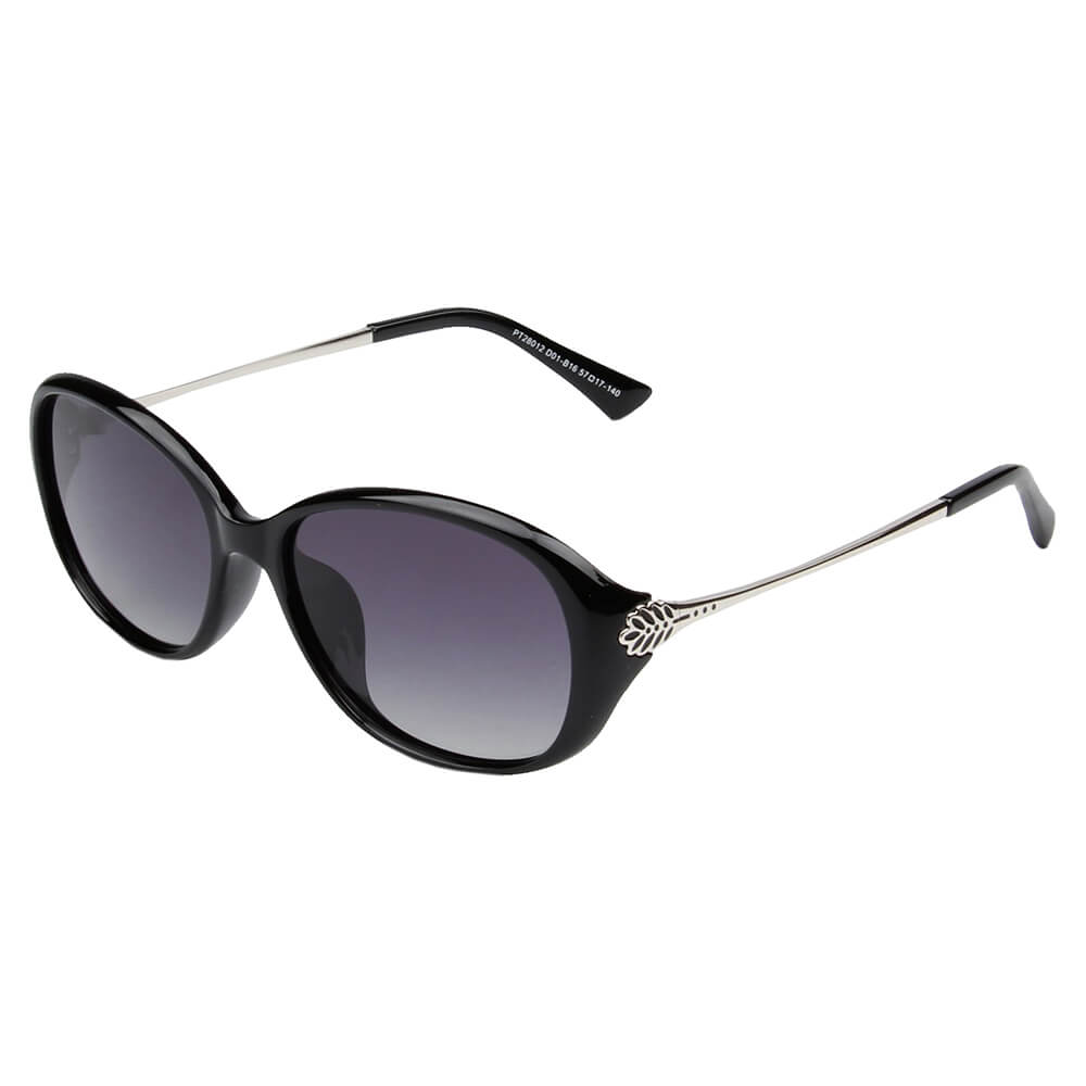 SHIVEDA-PT28012 - Women Round Oval FASHION Polarized SUNGLASSES Black