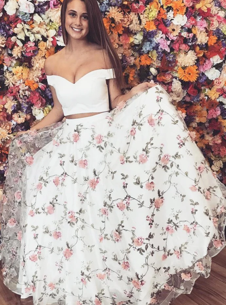 beautiful two piece prom dresses