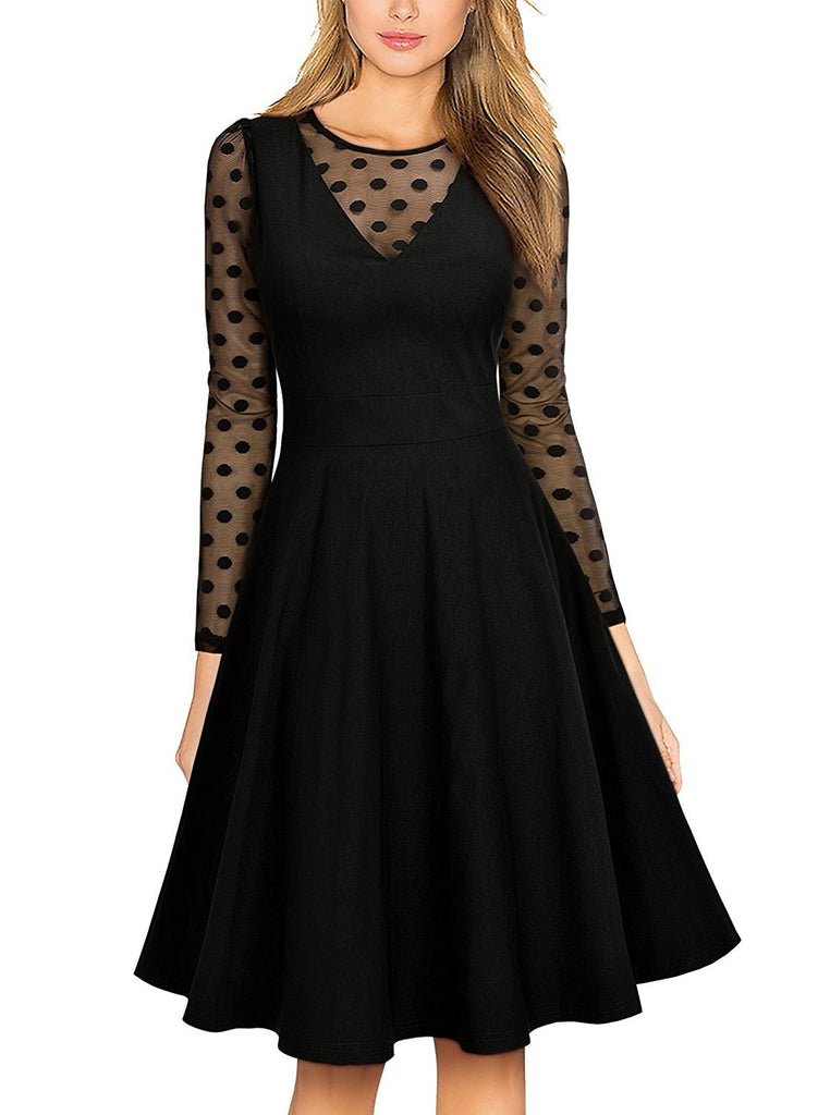 black-women-s-vintage-elegant-long-sleeve-polka-dot-swing-dress