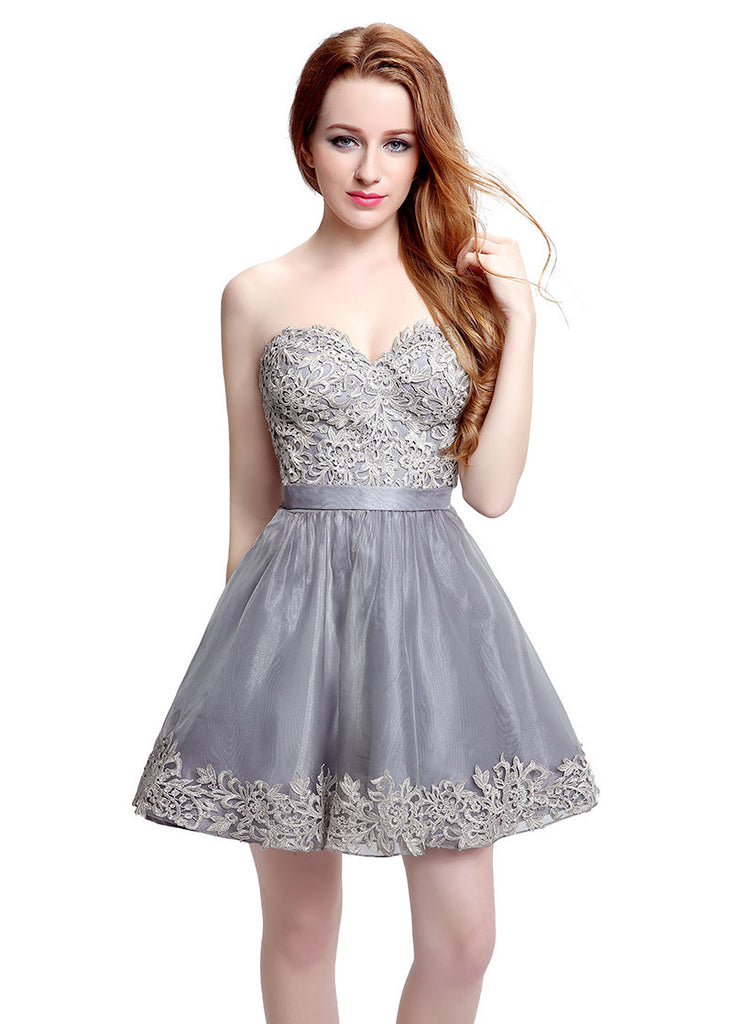 Marvelous Tulle & Organza Sweetheart Neckline Short-length A-line ...