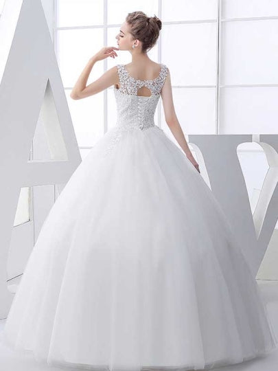 Scoop Neck Ball Gown Wedding Dress main image 0