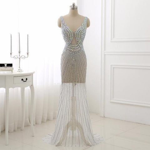 silver diamond dress