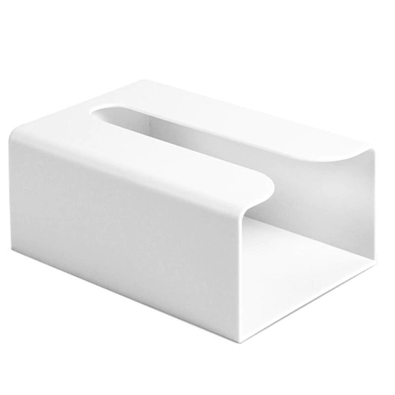 white tissue box holder