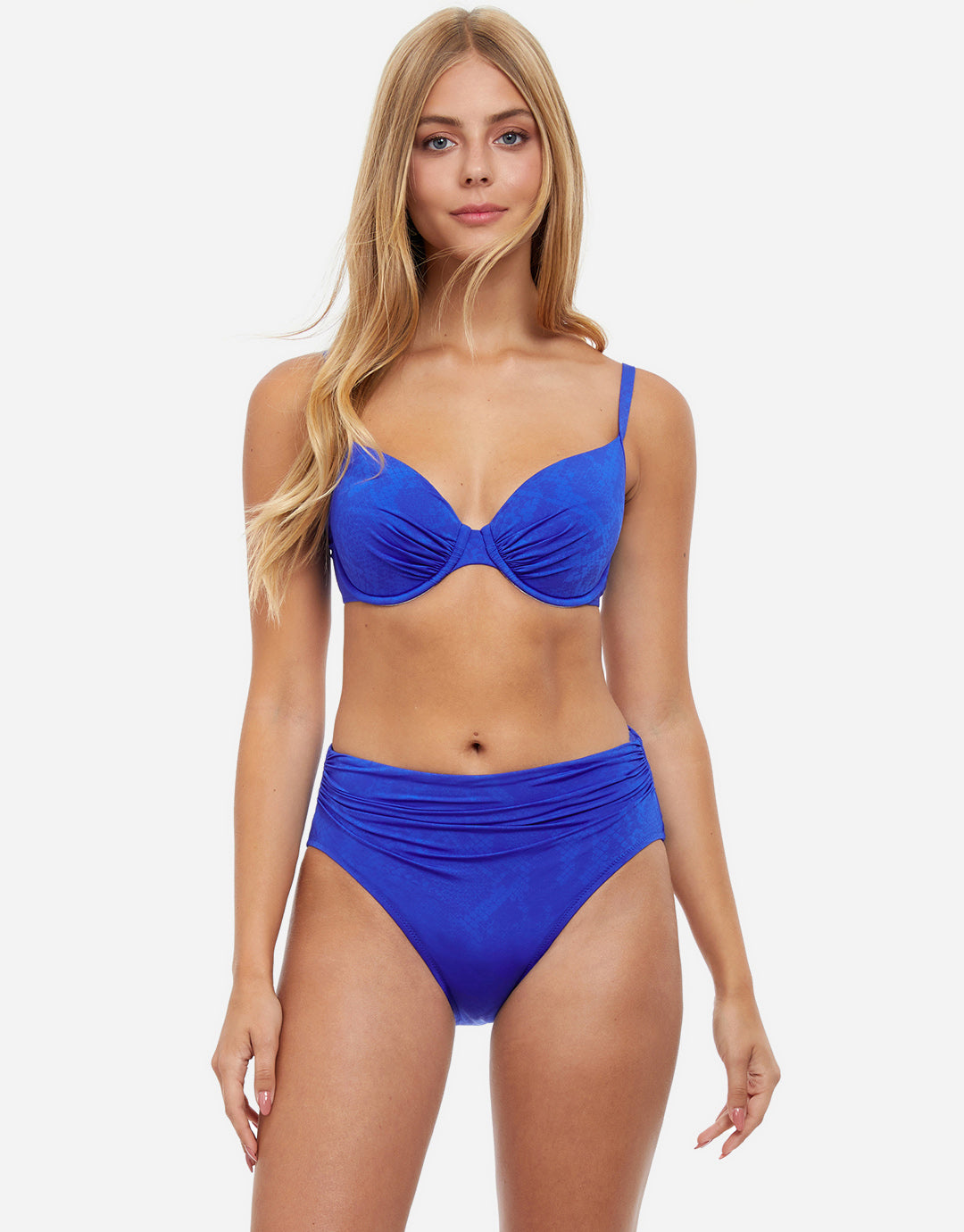 Aqua Blu - Muse Lucy D/DD Cup Bikini Top: Blue - A La Plage