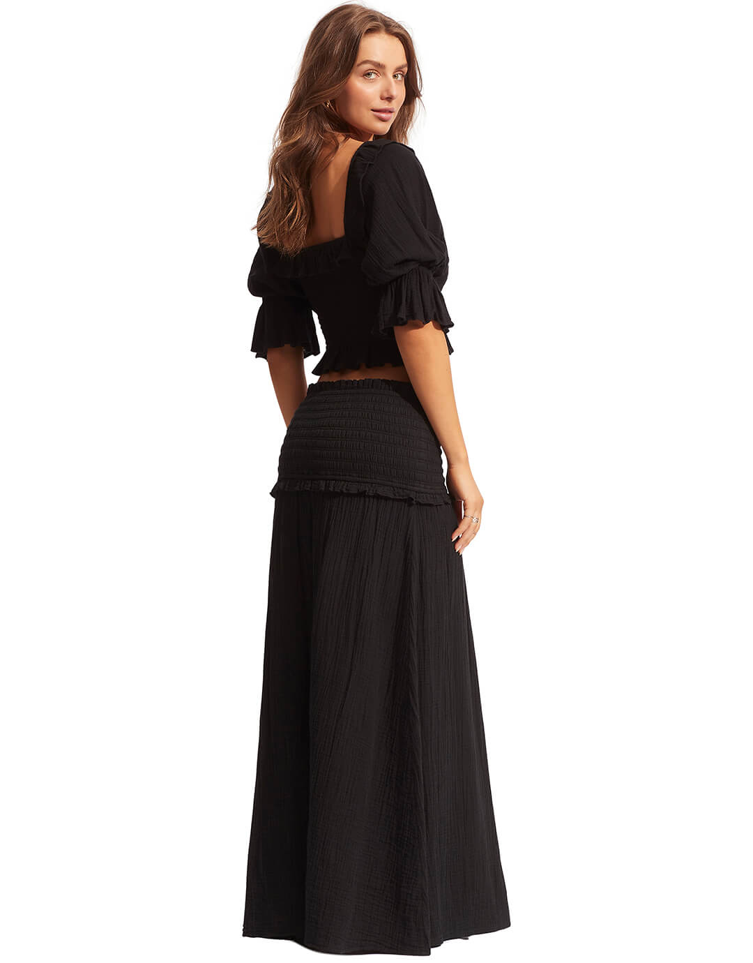 Caspian Strapless Dress/Skirt - Black - Simply Beach UK