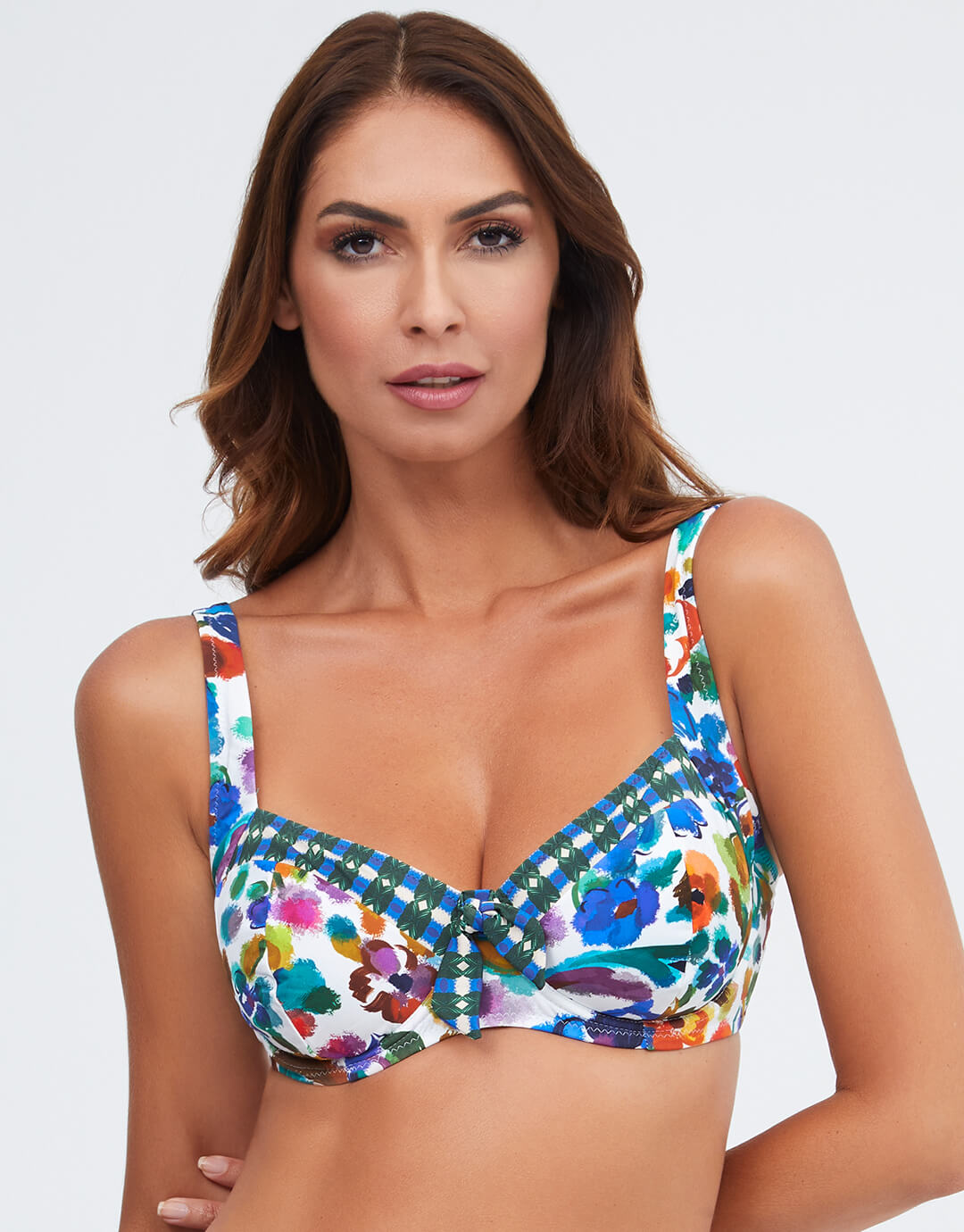 Multi Leaf Underwired Padded Bikini Top